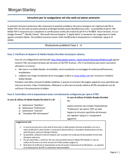 Istruzioni per la navigazione nel sito web sul piano azionario