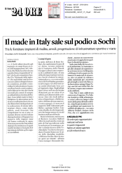 Ilmade in Italy sale sul podio a Sochi