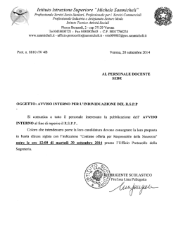 Avviso Interno individuazione R.S.P.P. a.s. 2014-15