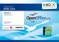 Sergio Margarita - ECDL e Open Source Modulo 4 - Fogli
