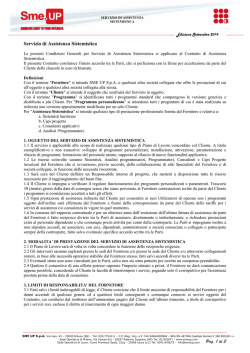 Condizioni Servizi di Assistenza sistemistica Sme.UP