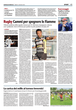 Rugby Cammi per spegnere le Fiamme