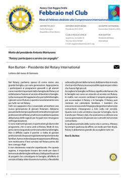 Bollettino Febbraio 2014 - Rotary Club Reggio Emilia