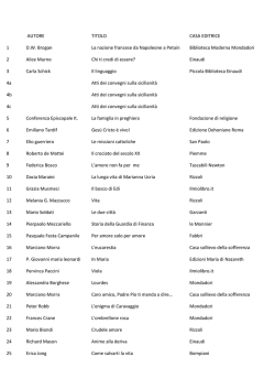 AUTORE TITOLO CASA EDITRICE 1 D.W. Brogan La nazione
