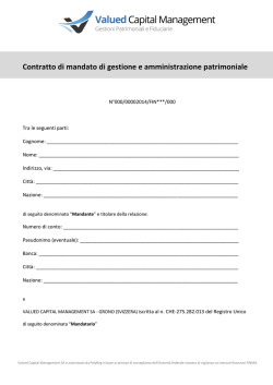Contratto di Mandato di Gestione Patrimoniale (PDF)