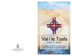 Lomia Tautua Printing Press&mdash;EFKAS Kanana Fou, Amerika Samoa