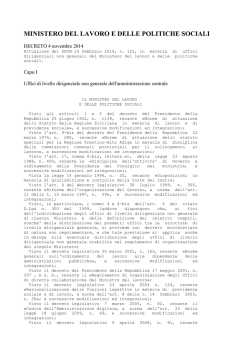 D.M. 4 novembre 2014 - Ministero del Lavoro e delle Politiche Sociali
