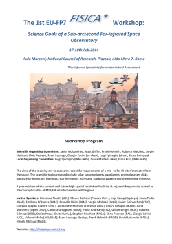 program in pdf - First Fisica Workshop