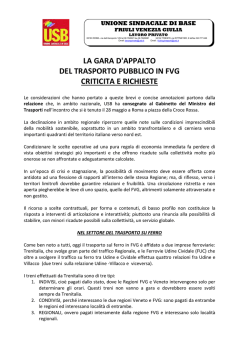 note USB a SERRACCHIANI e SANTORO per gara tpl