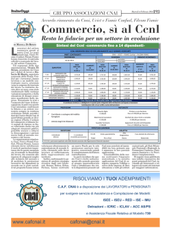 Commercio, s&igrave; al Ccnl