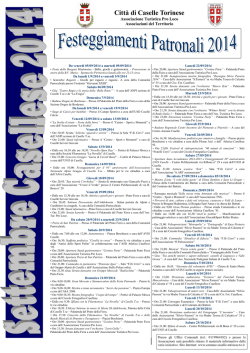 Settembre casellese 2014 - Comune di Caselle Torinese