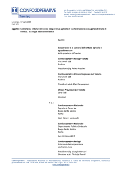 La lettera di sintesi - Confcooperative Treviso