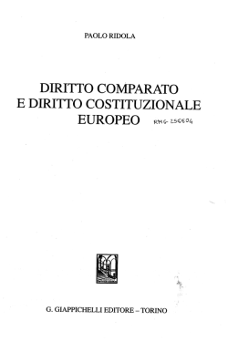 DIRITTO COMPARATO E DIRITTO COSTITTJZIONALE