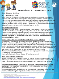 Newsletter n 4 - September 22 2014