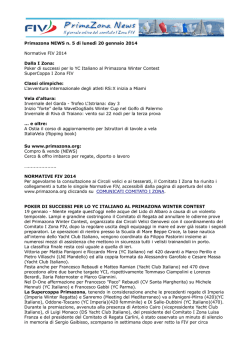 Primazona NEWS n. 5 di luned&igrave; 20 gennaio 2014 Normative FIV