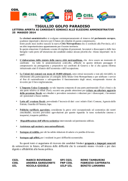 lettera aperta candidati sindaco amministrative maggio 14