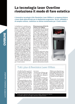 La tecnologia laser Overline rivoluziona il modo di fare estetica O