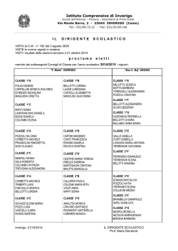 Genitori eletti Consigli Classe Secondaria 14-15