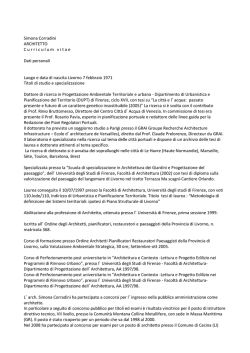 il curriculum di corradini