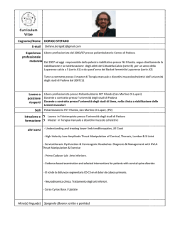 Dr. Stefano Dorigo - Unisi.it - Universit&agrave; degli Studi di Siena