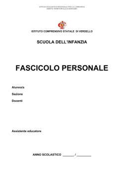Fascicolo Personale INFANZIA + P.E.I.