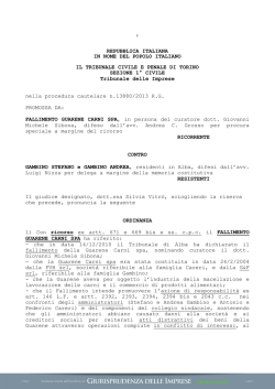 scarica la sentenza - Giurisprudenza delle imprese