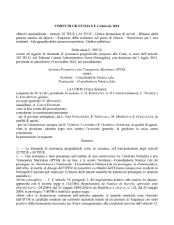 corte di giustizia ue, sez. iii, 6 febbraio 2014, causa c