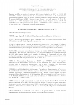 Decreto n.U00236 del 18 luglio 2014