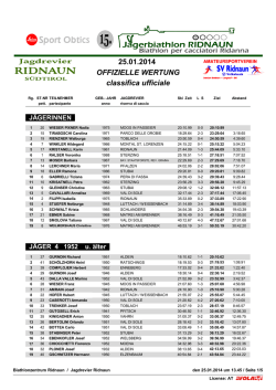 25.01.2014 OFFIZIELLE WERTUNG classifica ufficiale