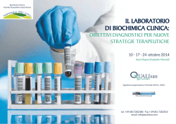 IL LABORATORIO DI BIOCHIMICA CLINICA: - Area