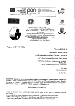bando reclutamento esperti esterni pon azione f3 fse