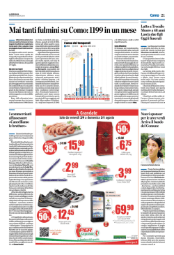 Mai tanti fulmini su Como: 1199 in un mese Nuovi sponsor