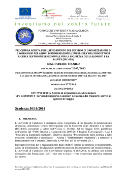 Gara workshop IRC-FSH &ndash; disciplinare_tecnico