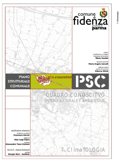 7. ClimaTOLOGIA QUADRO CONOSCITIVO