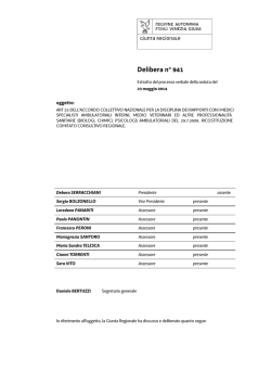 testo della delibera - Regione Autonoma Friuli Venezia Giulia