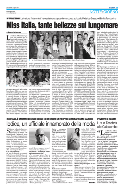 Iodice, un ufficiale innamorato della moda