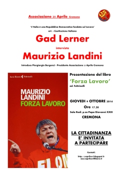 Gad Lerner Maurizio Landini