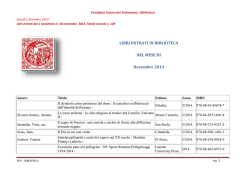 Dal 01/11/2014 AL 30/11/2014 - Pontificia Università Urbaniana