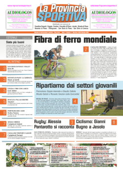 Fibra di ferro mondiale - La provincia sportiva