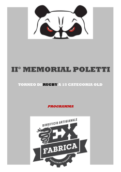 Programma Torneo - Old Rugby Monza