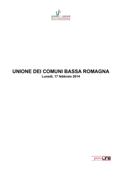 17 febbraio 2014 - Unione dei Comuni della Bassa Romagna