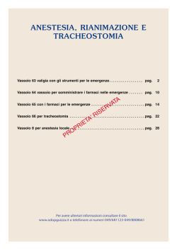 rianimazione, tracheostomia, emergenze mediche e anestesia