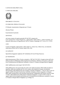 TAR Veneto n. 743 del 2014