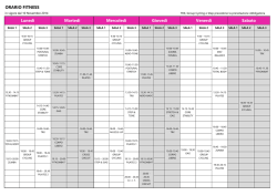 Orari Corsi Fitness