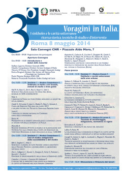 Programma Voragini in Italia