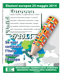 Unità Europea - 2014, Numero 2 - Movimento Federalista Europeo