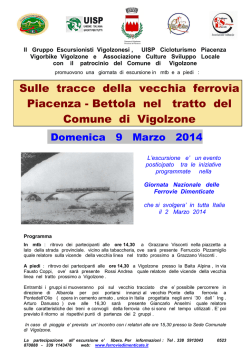 Sulle tracce della vecchia ferrovia piacenza bettola