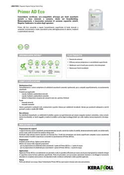 Primer ad eco - the Kerakoll products area