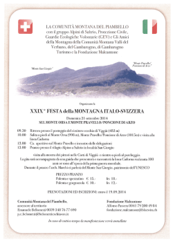 LA COMUNIT&Agrave; MONTANA DEL PIAMBELLO con