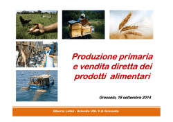 Produzione primaria e vendita diretta dei prodotti